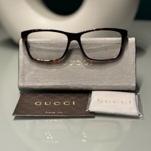 Gucci GG1045/N Full Frame Eyeglasses - Tortoise